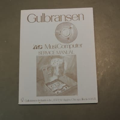 Gulbransen MusiComputer Service Manual [Three Wave Music] image 1