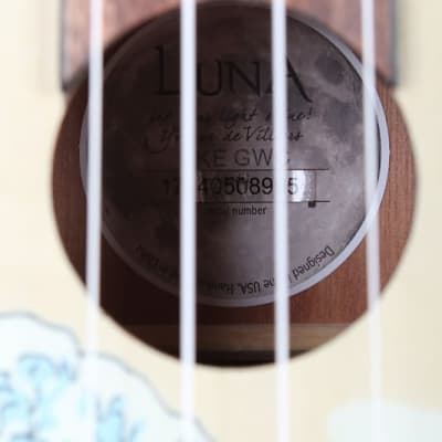 Luna Artistic Series UKE GWC Great Wave Concert Cutaway Ukulele Uke with Gigbag image 4