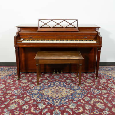 Kimball Classic Upright Piano | Satin Mahogany | SN: 615879 image 2