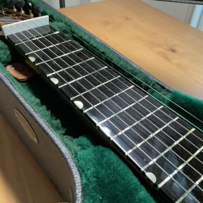 Benoit Custom 8 String Resonator Guitar, Engraved, Gold-plated, Macassar Ebony image 3
