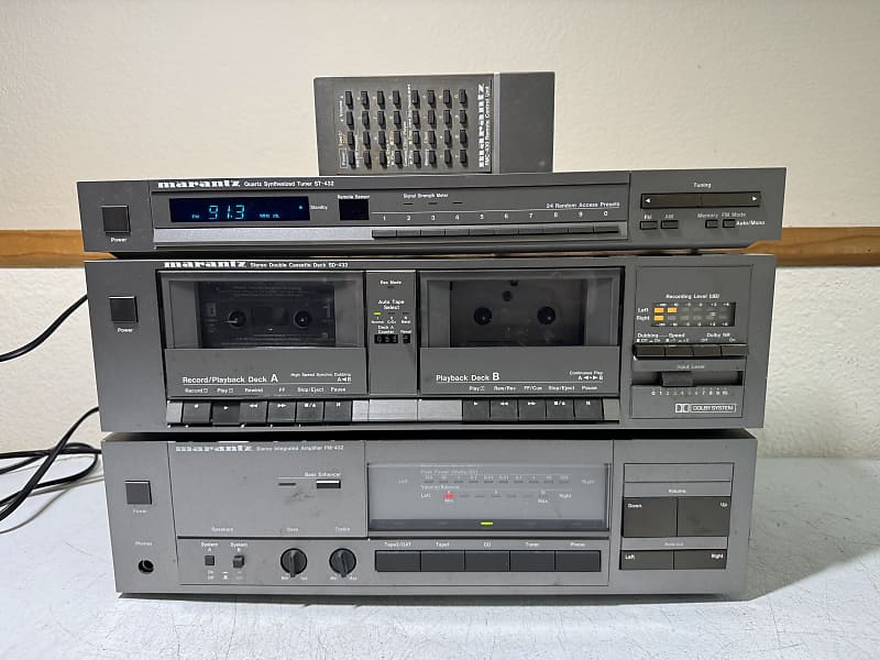 Marantz PM-432 HiFi Stereo Stack Amplifier Cassette Deck Tuner Vintage Audio  			