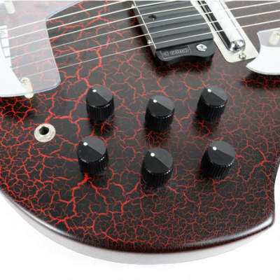 Brand New Danelectro Coral Electric Sitar – Red Crackle | 6+13 Strings | Lipstick Pickups | Gotoh Bridge image 6