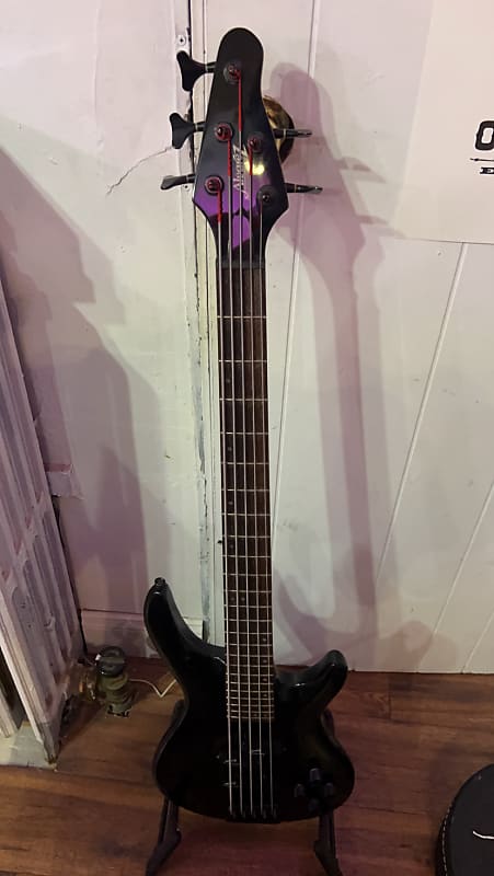 Alvarez Electric Villain 5 String Bass - Black image 1