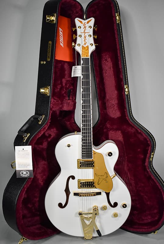 2022 Gretsch G6136TG Players Edition White Falcon Hollow Body Electric Guitar w/OHSC image 1