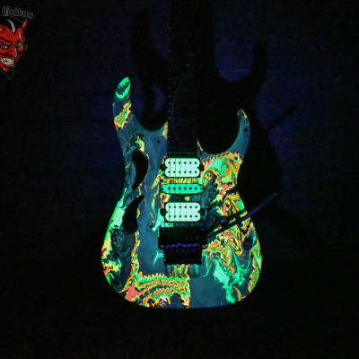 Ibanez Pia77BON Steve Vai Signature Limited Edition Brilliance of Now Hydro Dip Glow in the Dark Japan 2023 w/OHSC image 14