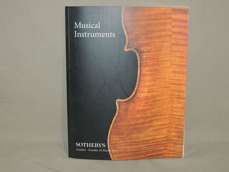 Sotheby's Musical Instruments Auction Book Reverb