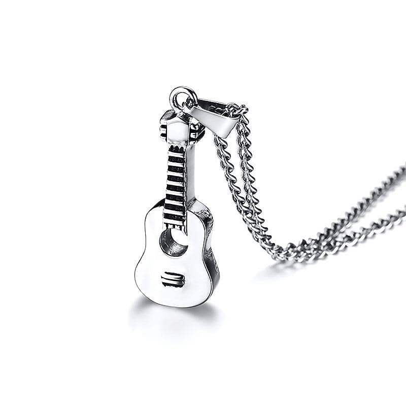 Acoustic Guitar Inspired Pendant + Chain Reverb Canada