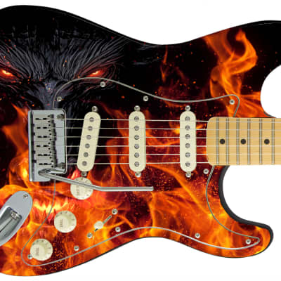 Sticka Steves Guitar Skin Axe Wrap Re-skin Vinyl Decal DIY Demon of the Abyss 454 image 3