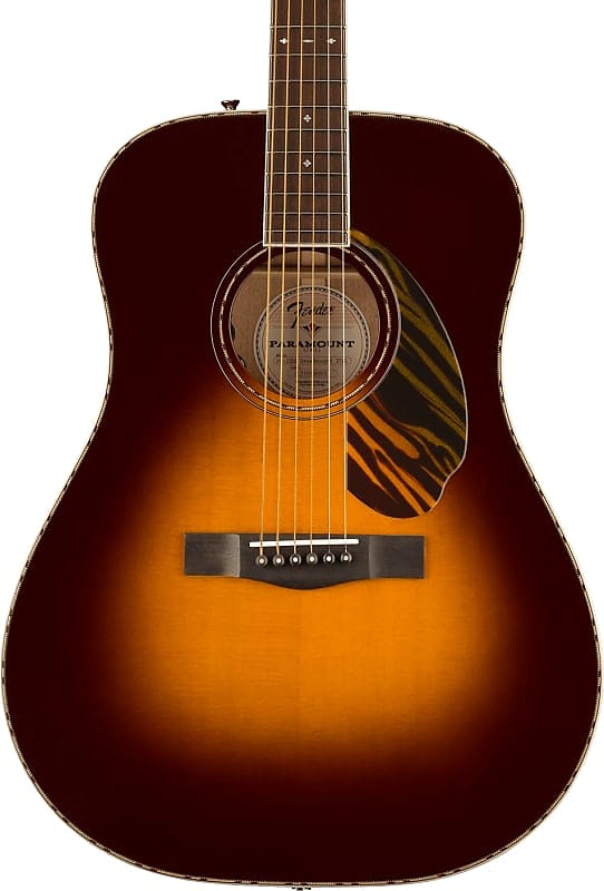 Fender PD-220E Dreadnought Acoustic Guitar. Ovangkol Fingerboard, 3-Color Vintage Sunburst image 1