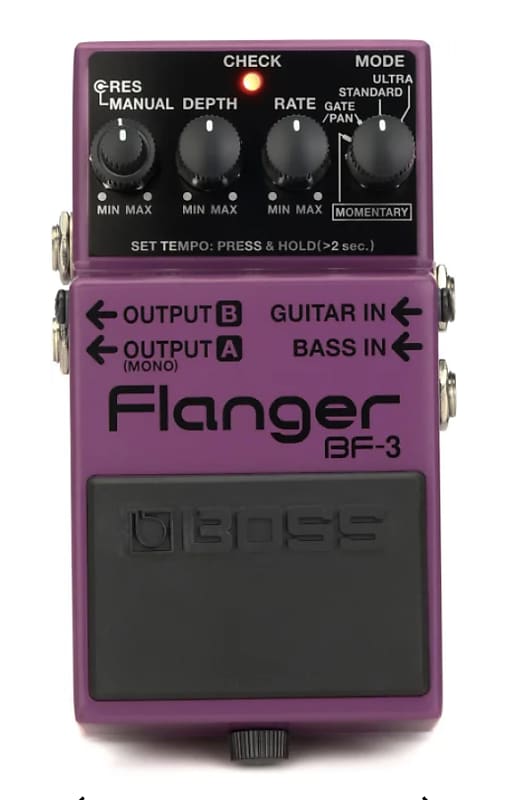 Boss BF-3 Flanger (Dark Gray Label) 2001 - Present - Purple | Reverb