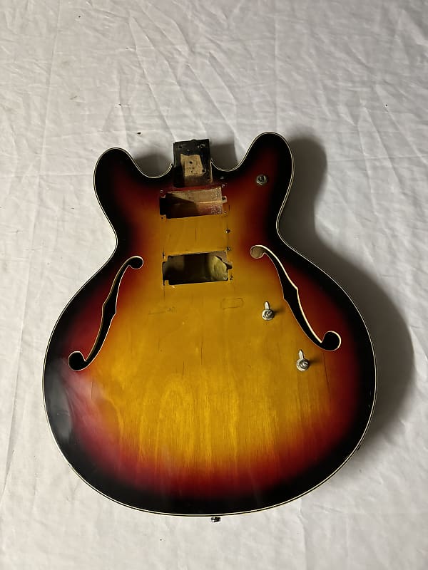 Teisco Hollow Body Electric Guitar Body MIJ Japan 1960s Reverb