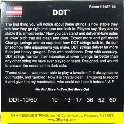 DR Guitar Strings Electric DDT Drop Down Tuning 10-60 Big and Heavier image 2