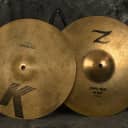 Zildjian 13" K Z Dyno Beat Hi Hat (Pair) Cymbals no Chips, Cracks or Keyhole We Ship FAST