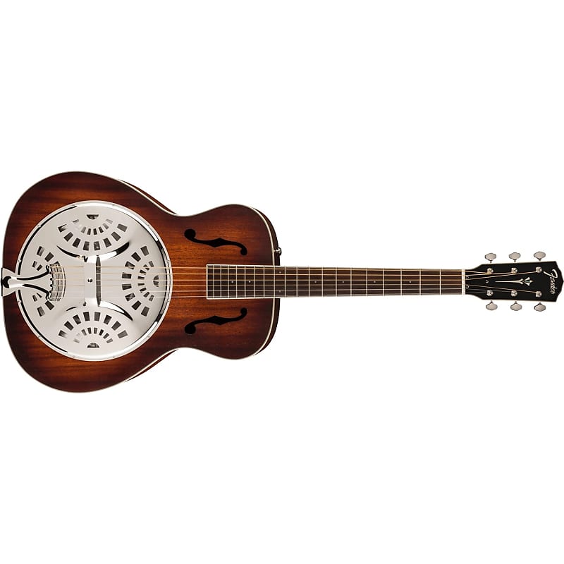 Fender Paramount PR-180E Resonator Guitar, Walnut Fretboard, Aged Cognac Burst image 1