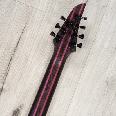 Mayones Duvell Elite VF 7 Multi-Scale 7-String Guitar, Trans Jeans Black Red Burst Satin image 9