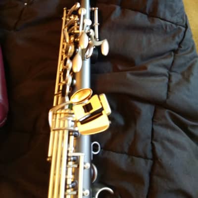 Sax Dakota Professional Soprano Saxophone, Model SDSS1024 in Gray Onyx with Satin Silver Keys and Trim image 8