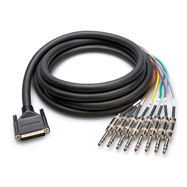 Hosa DTP-802 8-Channel DB25 to 1/4" TRS Male Cable Snake - 2m image 1