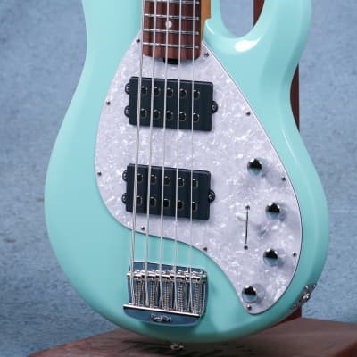 Ernie Ball Music Man Stingray 5 HH Electric Bass Guitar - Laguna Green - K01832-Green image 4