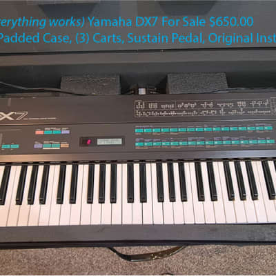 Yamaha DX7 Programmable Algorithm Synthesizer 1980-90’s two tone