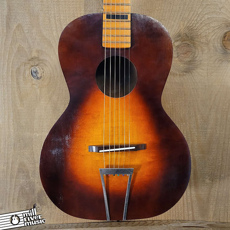 Kay Vintage Parlor Guitar w/ Pickup Refinished Sunburst Used