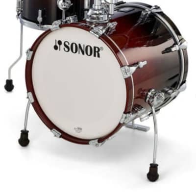 Sonor AQ2 Maple 14" (Diameter) x13" (Depth) Bass Drum with Riser - Brown Fade image 2