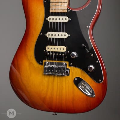 GJ2 Guitars - Glendora NLT -  HSS - Cherry Sunburst - Birdseye Maple Neck - Used image 4