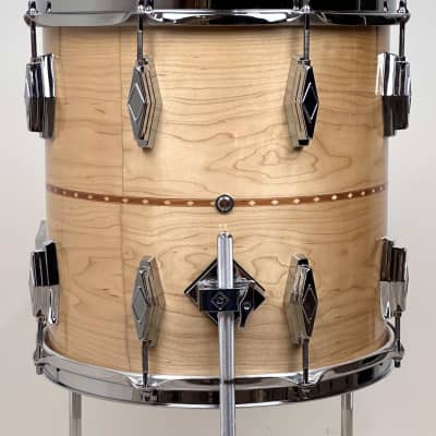 Craviotto 18/11/13/5x14" VIDEO Solid Maple 2024 - Gloss Maple w/ Mahogany Inlay image 20