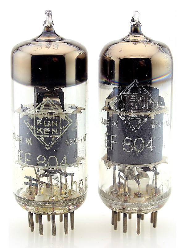 2 pcs. 1960's TELEFUNKEN EF804S VACUUM TUBES - TEST EXCELLENT | Reverb