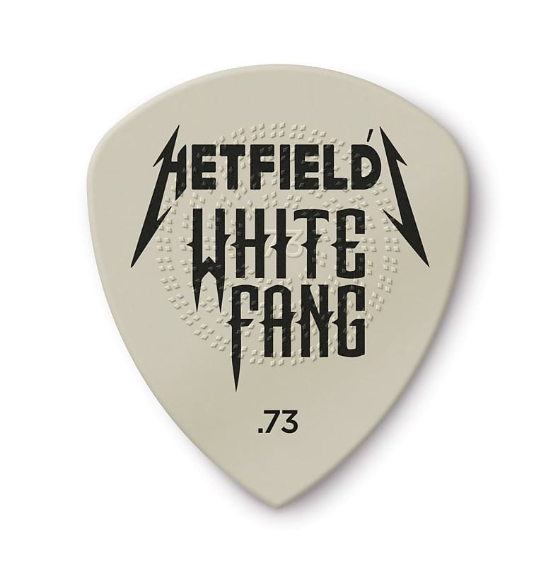 Dunlop PH122T073 James Hetfield White Fang Custom Flow .73mm Guitar Pick Tin (6-Pack) image 1