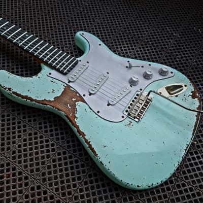 Partscaster Stratocaster surf green relic for sale