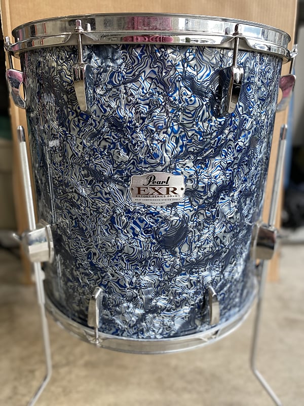 Pearl EXR Export Floor Tom Drum 430 Prizm Blue Reverb