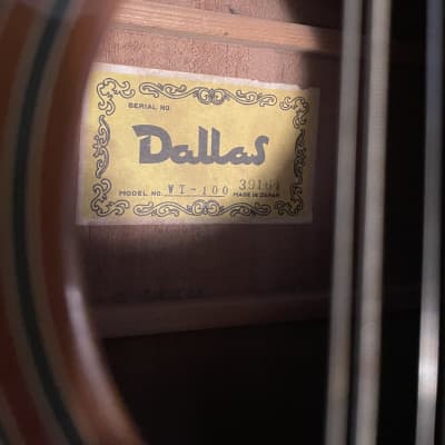 1960’s-1970’s Dallas WT-100  Made in Japan 12 string acoustic guitar (RARE)- Natural image 9