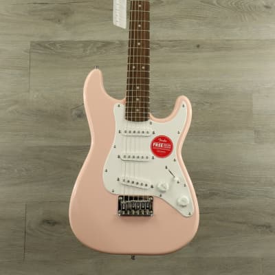 Squier Mini Stratocaster with Laurel Fretboard Shell Pink image 2
