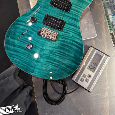 Paul Reed Smith PRS SE Lefty Custom 24 Left-Handed Electric Guitar Turquoise w/Bag image 9