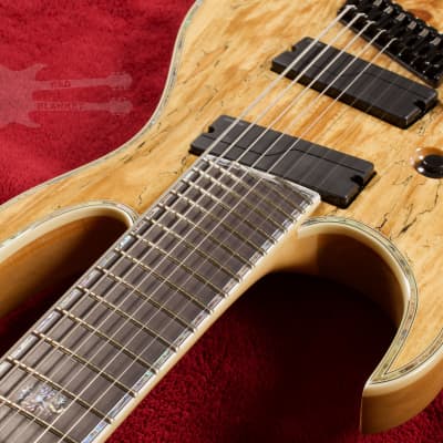 B.C. Rich Shredzilla 8 Prophecy Archtop Fanned Frets Left Handed Spalted Maple SZA824FFSMLH 2020 Spa image 5