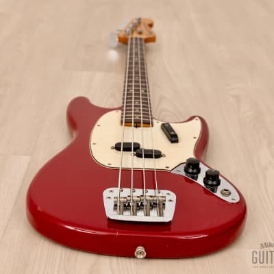 1967 Fender Mustang Bass Vintage Short Scale Bass Dakota Red w/ Case image 10