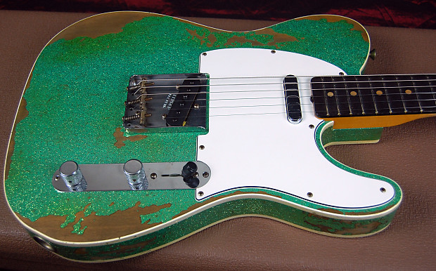 Seafoam sparkle telecaster top