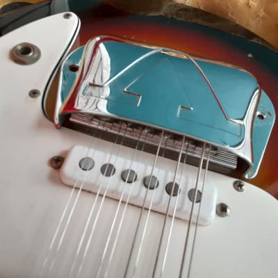 Vintage Circa 1968 Vox Mando Guitar 12-String Electric Octave Guitar w/ Hardshell Case! Italy, Rare Model! image 20