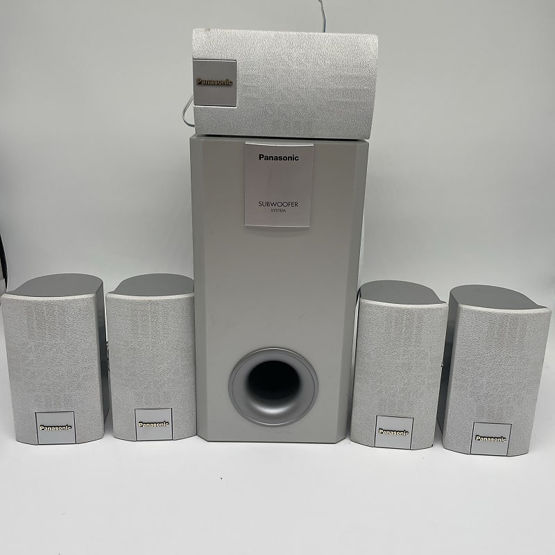 Panasonic SB-W70 Passive Subwoofer &amp; 5 SB-AFC80 Surround Speakers for SA-HT70  			