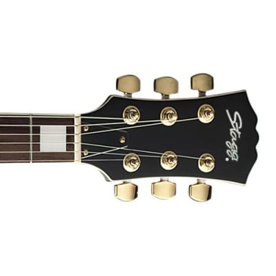 Stagg A300-VS Jazz Style Hard Maple Neck Hollow Body 6-String Semi-Acoustic Electric Guitar image 5