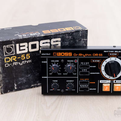 1980s Boss Dr. Rhythm DR-55 Vintage Drum Machine, Near-Mint w/ Box