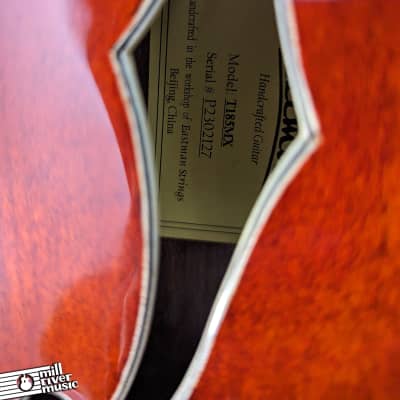 Eastman T185MX Classic Finish 15" Thinline Hollowbody Electric Guitar w/HSC image 11