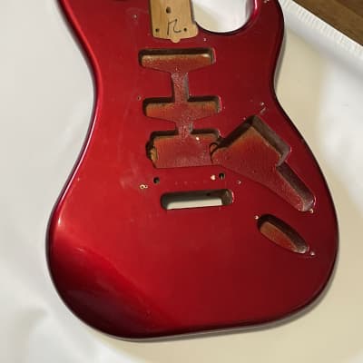 1987 Kramer USA Pacer Deluxe F Series Plate Candy Apple Red Guitar Body Floyd Ready image 3