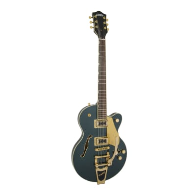 Gretsch G5655TG Electromatic Center Block Jr. Single-Cut Electric Guitar with Laurel Fingerboard, 22 Medium Jumbo Frets, Bigsby and Gold Hardware (Cadillac Green) image 4
