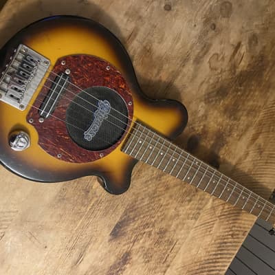 Pignose PGG-200 Vintage Sunburst Guitar, upgraded pickup image 8