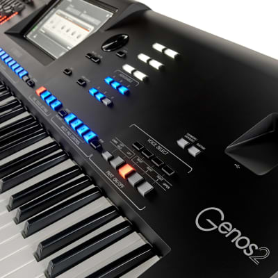 NEW ! Yamaha Genos 2 76-Key Digital Arranger Workstation WITH PEDAL, Mike stand,GNS MS01 2.1 SPEAKERS. Keyboard stand with bench 2024 - Present - Black image 3