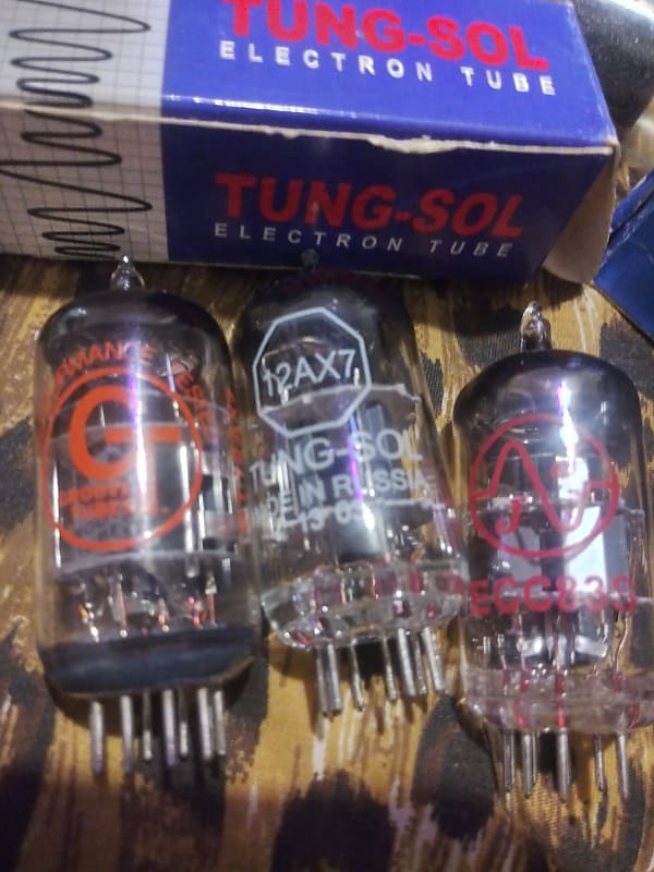 1)Groove Tubes 1)Tung Sol 1)JJ tubes (3) 12AX7 Preamp Reverb