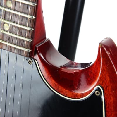 Early 1965 Gibson SG Jr. Junior WIDE NUT Cherry Red | No breaks, No refins Les Paul 1964 spec, Wraparound Tailpiece image 12