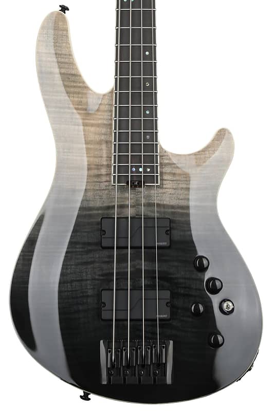 Schecter SLS Elite-4 Bass Guitar - Black Fade Burst image 1