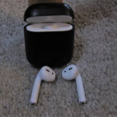 Apple AirPods 2nd Gen with Black Leather Case image 5